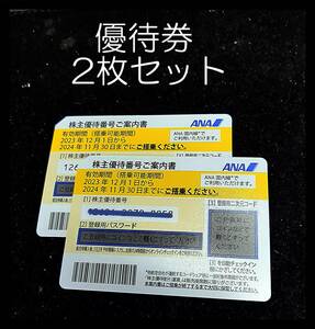 ANA 国内線　株主優待券　2枚セット　2024年11月30日搭乗まで有効