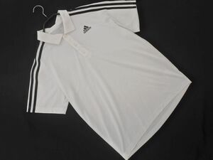 adidas アディダス 半袖 ポロシャツ sizeM/白ｘ黒 ■◆ ☆ eea9 メンズ