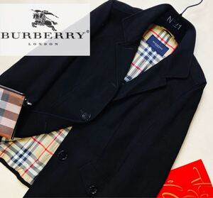 f5超美品 華やかなシルエット◎参考価格14万●BURBERRY LONDON●上品の最高級 トレンチジャケットコート バーバリーコート レディース 44 L