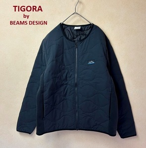 ●TIGORAティゴラbyBEAMSDESIGNビームスノーカラー中綿ハイブリットジャケットL黒●