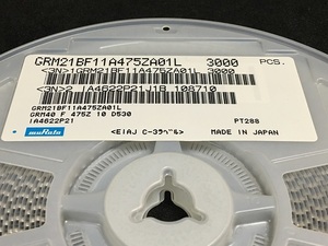 チップ積セラ　GRM21BF11A475ZA01L　2125サイズ　F特性　10VDC　4.7μF　3000個/巻