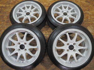 ★軽量★165/55R15 7J+30 4H100 新品 人気 深リム 逆ゾリ 1台分 N-BOX ALTO ワゴンR DAYS ESSE TANTO WAKE MOVE MIRA カスタム ホワイト