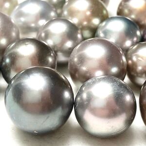 1円〜!!◯南洋真珠おまとめ210ct◯f 約42g 10.0-21.0mm 真珠 pearl パール 黒蝶 グレー ルース 裸石 宝石 片穴 両穴 w2ま137