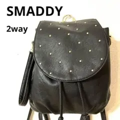 SMADDY 2way.リュック、ショルダーバッグ、旅行、ドット