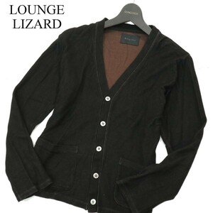 LOUNGE LIZARD ラウンジリザード 通年 テンセル&コットン★ ニット カーディガン Sz.3　メンズ 日本製　A3T12420_A#F