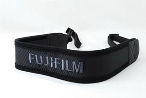 ☆未使用☆FUJIFILM フジフィルム カメラ ストラップ 黒色(ブラック)×灰色(グレー)刺繍 富士フイルム ショルダー ネック Camera strap☆