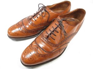 美品 【エドワードグリーン EDWARD GREEN】 Britaliahs別注 レザー フルブローグ シューズ 靴 (メンズ) size8E ブラウン系 □30MZA6707□