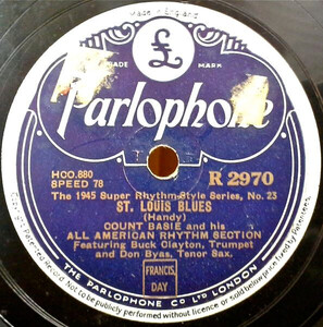 英78RPM/SP Count Basie And His All-American Rhythm Section St. Louis Blues / Cafe Society Blues R2970 Parlophone /00500