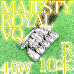 カ46★MAJESTY ROYAL-VQ マジェスティロイヤル 10本アイアン Rフレックス 最高級セット マルマン 金 GOLD ゴールド MARUMAN 日本製 JAPAN