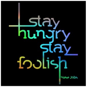 A554　スティーブ　ジョブズ　名言　シール　ステッカー　ハングリーであれ　パソコン　Stay Hungry Stay Foolish　Steve Jobs【カラー11】