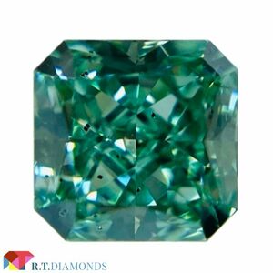 FANCY VIVID GREEN 0.54ct SQ/RT2857/GIA