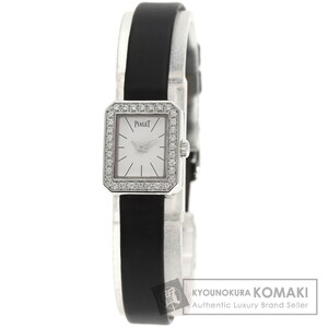 PIAGET ピアジェ G0A34502 P10691 ミニ プロトコール ダイヤモンドベゼル 腕時計 K18ホワイトゴールド 革 レディース 中古