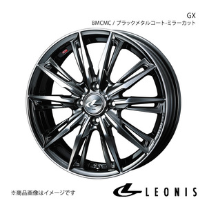 LEONIS/GX レックス A200系 アルミホイール1本【17×6.5J 4-100 INSET42 BMCMC(ブラックメタルコート/ミラーカット)】0039350