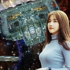 ; jh441 女性画 宇宙戦闘機 A4プリント アート 現代美術 pretty girl 幻想 宇宙船 宇宙 宇宙戦艦 銀河大戦 美人画 美女画 美少女画 女子画