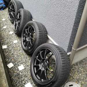 【美品】 レイズ ZE40 18x8.5J 50 5穴　GRヤリス YARIS IS RC WRX STI VAB GVB GRB S4　FL1 FK7 FD2など センターキャップ付き