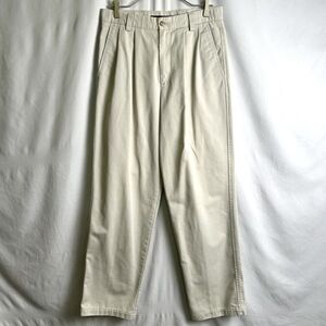 USA製 90s DOCKERS コットン 2タック チノ パンツ W31×L32 アイボリー スラックス チノパン ドッカーズ リーバイス 80s 00s ビンテージ