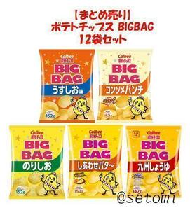 【組み合わせ自由，合計１２袋】Calbee ポテトチップス BIGBAG