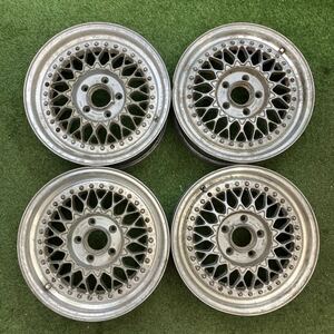 【0502】16インチ　BBS　RS225　RS137　8J×16H2 ET45 / 7J×16H2 ET45　PCD114.3　5穴　ハブ径60　アルミホイール4本