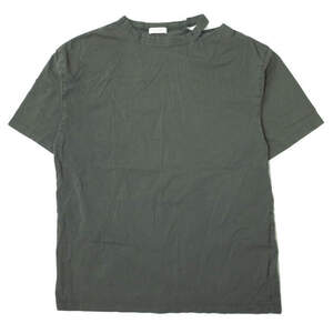 BEAUTY＆YOUTH UNITED ARROWS ビューティーアンドユース 日本製 コットンスリットネックビッグＴシャツ 1617-699-5292 DK.GRAY 半袖 g6671