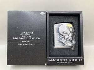 未使用 仮面ライダー MASKED RIDER since 1971 30th MODEL ZIPPO ジッポー フェイスクラッシュ サイドメタル 火花確認 着火未確認　17607