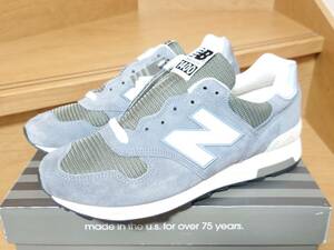 新品未使用品　New Balance ニューバランス　M1400GJ　27.0cm US9　USA アメリカ　グレー ホワイト　スウェード レザー メッシュ