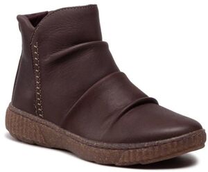 送料無料 Clarks 25.5cm ブーツ バーガンディ ブーツ レザー レースアップ 厚底 ウエッジ コンフォート スニーカー ヒール パンプス AAA170