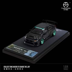 1/64 timemicro subaru スバル WRX STI 黒カーボンボンネット