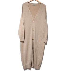 美品 20AW THE ROW ザロウ Armando cashmere cardigan カシミヤ100% Vネック ロング ニットカーディガン オーバーサイズ XSサイズ ベージュ