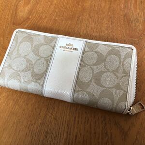 COACH ★コーチ財布 ★長財布 ★ベージュ★ロゴ