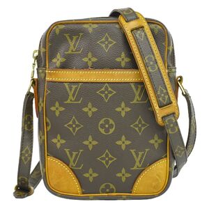 本物 ルイヴィトン LOUIS VUITTON LV ダヌーブ モノグラム ショルダーバッグ ポシェット ブラウン M45266