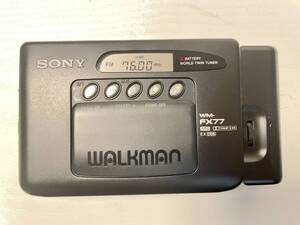 SONY ソニー ワイドFM/AM ステレオカセットプレーヤー WM-FX77 電池ボックス付