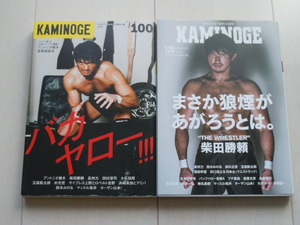 KAMINOGE 100 & 120 柴田勝頼 表紙＆巻頭 2冊セット★アントニオ猪木,大仁田厚,長州力,田村潔司,鈴木みのる,ターザン山本,カミノゲ