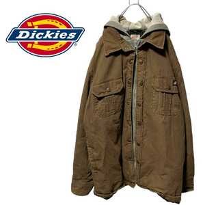 【Dickies】 フード付き レイヤードダック地ワークジャケット A-329