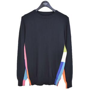 ソフネット SOPHNET． SIDE COLOR PANEL CREW NECK KNIT ニット SOPH-170111 ブラック サイズ：L 商品番号:8066000241494