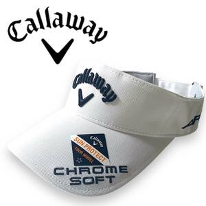 【F】新品 キャロウェイ ツアー UVバイザー Callaway UPF50+ 機能スベリ 吸汗速乾 バイザー ゴルフグッズ C22990109 春夏 帽子 GOLF ◆R417