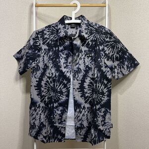 オークリー【US S(日本M相当) 】 柄物シャツ/黒ｘグレー系【Mountain Dye Woven】USA直輸入/OAKLEY/$65★メンズ★送料無料