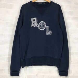 POLO RALPH LAUREN ポロ ラルフローレン 前V クルーネック ロゴ スウェット トレーナー SIZE: M ネイビー MH632024121011