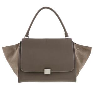 CELINE セリーヌ バッグ ハンドバッグ 169983 Gray Lerather トラペーズ ラージハンドバッグ