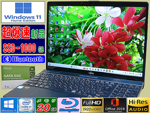 [美品,メモリ20GB+FHD液晶+第8世代Corei7-8565U【爆速新品SSD1000G】最新Win11]AH77/D1L,Blu-ray,Webカメラ,Wi-Fi,HDMI,fice2019H&B,USB3.1