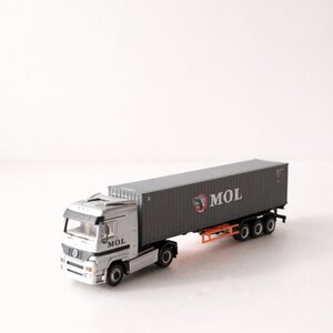 モリガング 1/87 コンテナトランスポーター MOL トレーラー トラック コンテナ 商船三井 ワニ公 ミニカー