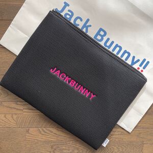 送料無料ジャックバニーbyパーリーゲイツ最新ノベルティーランドリーポーチBAG着替えマルチ収納MESH蒸れ軽減unisex BlackPink(非売品)新品