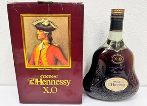 【GY2081】【未開栓 古酒】Hennessy ヘネシー XO 金キャップ グリーンボトル COGNAC コニャック ブランデー 700ml 度数記載無し 箱付 洋酒