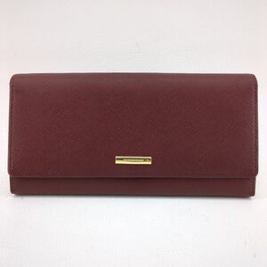 BURBERRY バーバリー 長財布 ボルドー レッド 裏地ノバチェック◆3102/掛川店