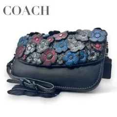 希少 美品 COACH コーチ ティーローズ クラッチバッグ 財布 レザー