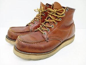 [16B-612-038-1] REDWING レッドウィング モックトゥ 875 半円犬タグ アイリッシュセッター ワークブーツ ブラウン 7E 中古