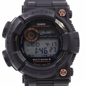 カシオ G-SHOCK フロッグマン ソーラー電波 メンズ 腕時計 ブラック×ローズゴールド 純正樹脂バンド GWF-1000B-1JR【いおき質店】