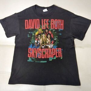 USA製 デイヴィッドリーロス ロックTシャツ L ヴィンテージ 80s David Lee Roth Skyscraper Tour スティーヴヴァイ ヴァンヘイレン