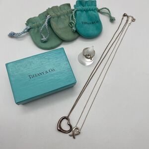 TIFFANY&Co. ティファニー オープンハートネックレス ラビングハートネックレス ラビングハートリング 3点セット P100