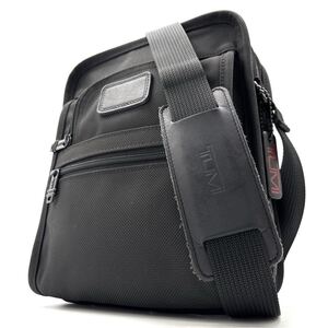 1円《 未使用に近い 》TUMI トゥミ ショルダーバッグ メンズ 大容量 多収納 斜め掛け クロスボディ バリスティックナイロン レザー 黒