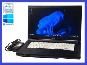 ★第7世代 i5 搭載 Fujitsu Lifebook 577/S Core i5-7200U 2.5GHz/ メモリ8GB/ HDD 500GB/ Windows 11 Pro！30日間返品保証